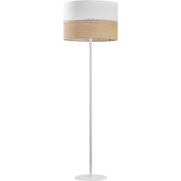 TK Lighting Linobianco lampa stojąca 1x15W biały/brązowy 5241