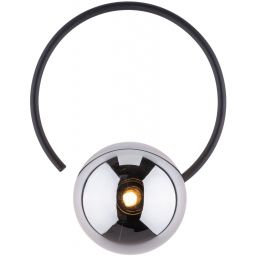 TK Lighting Anabelle Grafit kinkiet 1x6W czarny/szkło grafitowe 5256