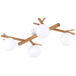 TK Lighting Sheron lampa podsufitowa 4x6 W biała 5309