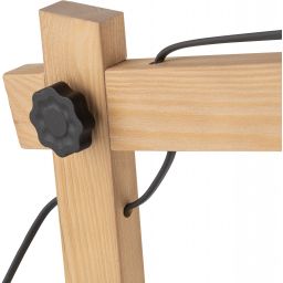 TK Lighting Oslo lampa stołowa 1x15W czarna/jasne drewno 5346