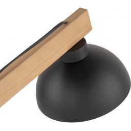 TK Lighting Oslo lampa stołowa 1x15W czarna/jasne drewno 5346