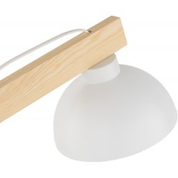TK Lighting Oslo lampa stołowa 1x15W biała/jasne drewno 5347