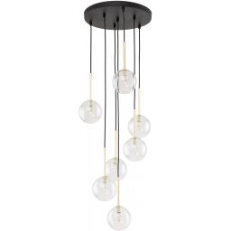 TK Lighting Nilos lampa wisząca 7x6W czarny/złoty 5362