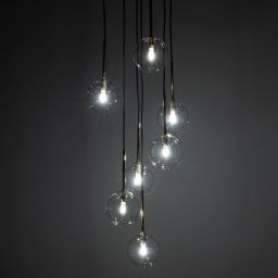 TK Lighting Nilos lampa wisząca 7x6W czarny/złoty 5362