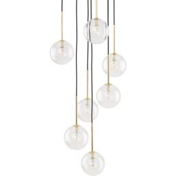 TK Lighting Nilos lampa wisząca 7x6W czarny/złoty 5362