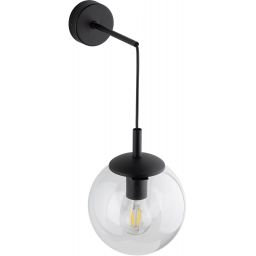 TK Lighting Esme kinkiet 1x15W czarny/przezroczysty 5387