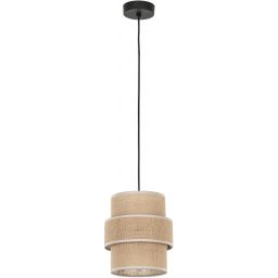 TK Lighting Calisto lampa wisząca 1x15W czarny/beżowy 5401