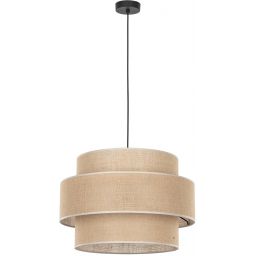 TK Lighting Calisto lampa wisząca 3x15W czarny/beżowy 5402