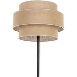 TK Lighting Calisto lampa stojąca 1x15W czarny/beżowy 5405