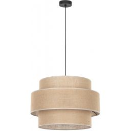 TK Lighting Calisto lampa wisząca 1x15W czarny/beżowy 5419