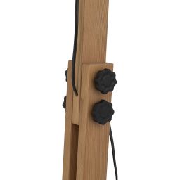 TK Lighting Orion lampa stojąca 1x15W czarny/jasne drewno 5582