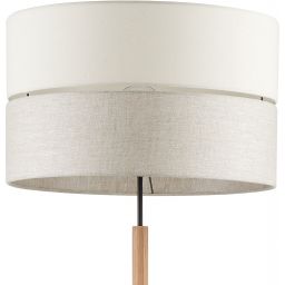 TK Lighting Eco lampa stojąca 1x15W szary/beżowy/drewno 5597