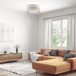 TK Lighting Eco plafon 3x15W szary/beżowy/biały 5775