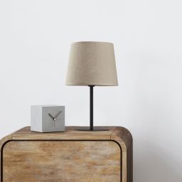 TK Lighting Chicago lampa stołowa 1x15W czarny/len naturalny 5150