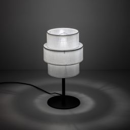 TK Lighting Calisto lampa stołowa 1x15W biały/czarny 5893