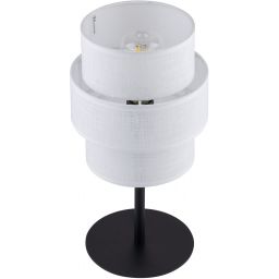 TK Lighting Calisto lampa stołowa 1x15W biały/czarny 5893