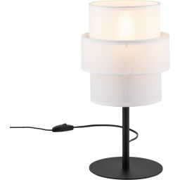 TK Lighting Calisto lampa stołowa 1x15W biały/czarny 5893