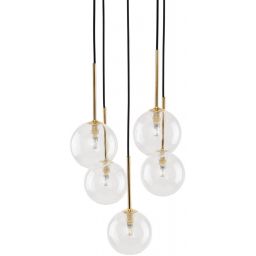 TK Lighting Nilos lampa wisząca 5x6 W czarna 5943