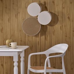 TK Lighting Pulse lampa stojąca 3x15 W biała-drewno 5960