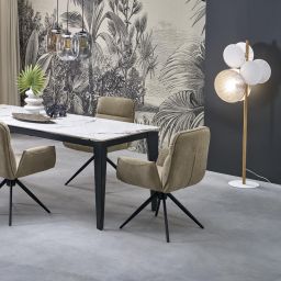 TK Lighting Pulse lampa stojąca 3x15 W biała-drewno 5960