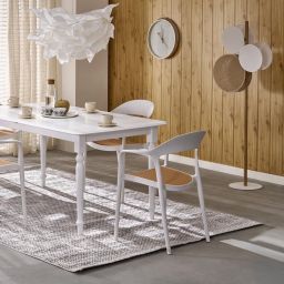 TK Lighting Pulse lampa stojąca 3x15 W biała-drewno 5960