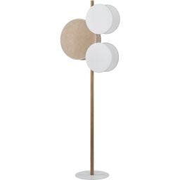 TK Lighting Pulse lampa stojąca 3x15 W biała-drewno 5960