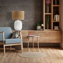 TK Lighting Melody lampa stołowa 1x15W beżowy/biały 5984