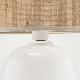 TK Lighting Melody lampa stołowa 1x15W beżowy/biały 5984