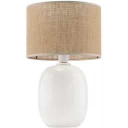 TK Lighting Melody lampa stołowa 1x15W beżowy/biały 5984