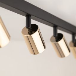 TK Lighting Top lampa podsufitowa 8x10 W czarna 5997