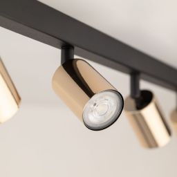 TK Lighting Top lampa podsufitowa 8x10 W czarna 5997