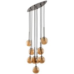 TK Lighting Esme lampa wisząca 9x6 W brązowa 6149