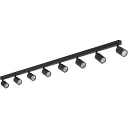 TK Lighting Top lampa podsufitowa 8x10 W czarna 6179