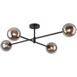 TK Lighting Sarius lampa podsufitowa 4x6 W czarna 6235