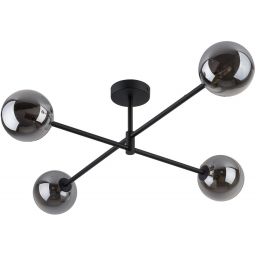 TK Lighting Sarius lampa podsufitowa 4x6 W czarna 6235