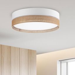 TK Lighting Linobianco plafon 4x15W biały/brązowy 6578