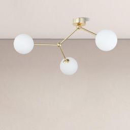 TK Lighting Fairy lampa podsufitowa 3x6W złota/biała 6471