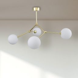 TK Lighting Fairy lampa podsufitowa 4x6W złota/biała 6470