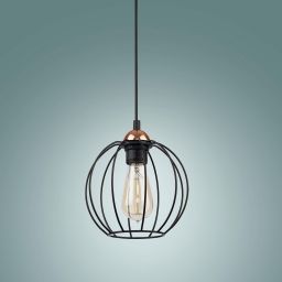 TK Lighting Galaxy lampa wisząca 1x15W czarna/miedziana 1644