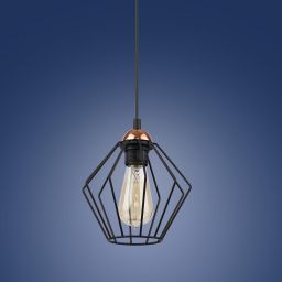 TK Lighting Galaxy lampa wisząca 1x15W czarna/miedziana 1642
