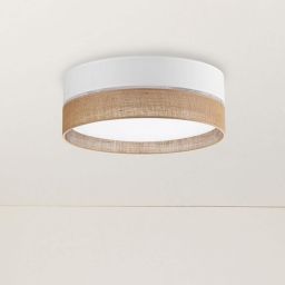 TK Lighting Linobianco plafon 3x15W biały/brązowy 6577