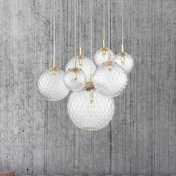 TK Lighting Cadix lampa wisząca 7x6 W złota 4608