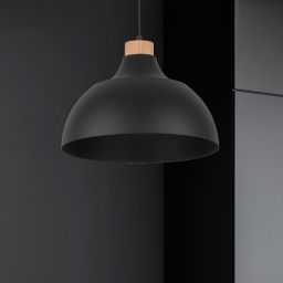 TK Lighting Cap lampa wisząca 1x15W czarna 2071