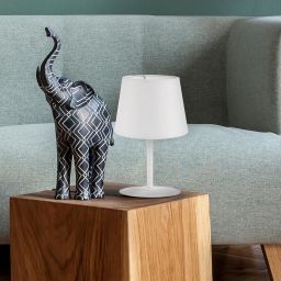 TK Lighting Maja lampa stołowa 1x15W biała 2935