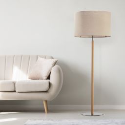 TK Lighting Deva Nature lampa stojąca 1x15W czarny/szary/beżowy 5199