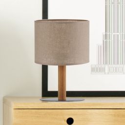 TK Lighting Deva Nature lampa stołowa 1x15W czarny/szary/beżowy 5192