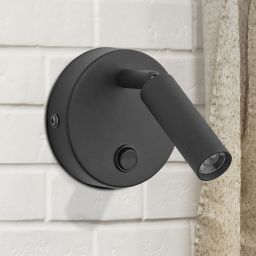 TK Lighting Enzo kinkiet 1x6W czarny 4237