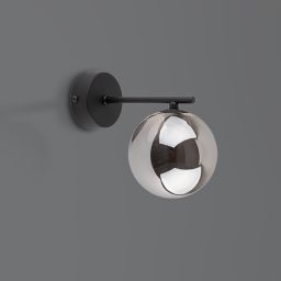 TK Lighting Estera kinkiet 1x6W czarny/przydymiony 4777