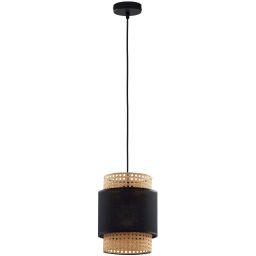 TK Lighting Boho Black lampa wisząca 1x15W czarny/beżowy 6540