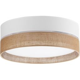 TK Lighting Linobianco plafon 3x15W biały/brązowy 6577